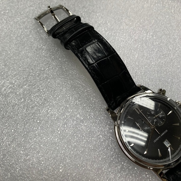 NEW Joseph Abboud Men's Leather Black Croc Watch - Picture 5 of 7